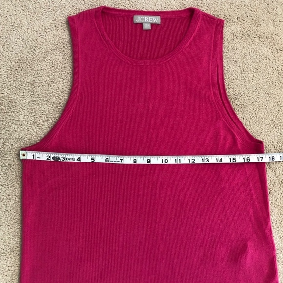 J Crew Pink Ribbed Lyocell Tencel Blend Sweater Tank XL - Picture 10 of 11